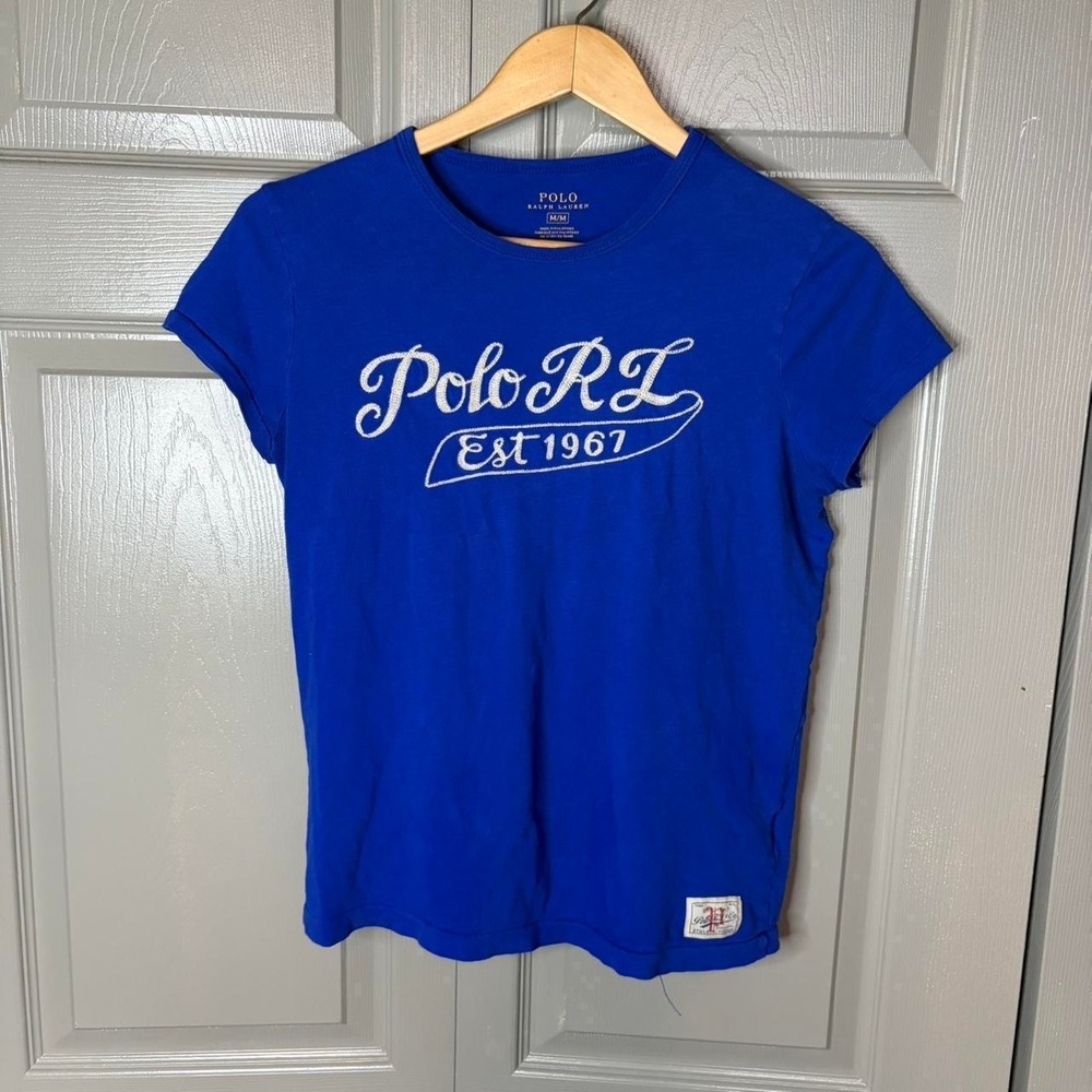 Polo Ralph Lauren shirt Size M blue classic preppy